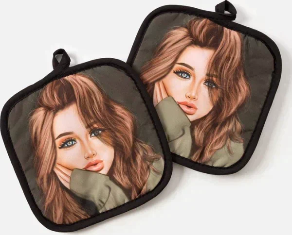 Кухонный набор (2 предмета) Этель LoveLife «Крутая», прихватка 17х17 см - 2 шт, 100% п/э