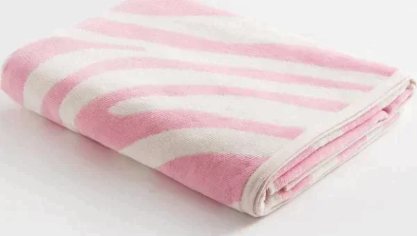 Полотенце махровое Этель Zebra розовый, 70х130 см, 100% хл, велюр, 420 гр/м2