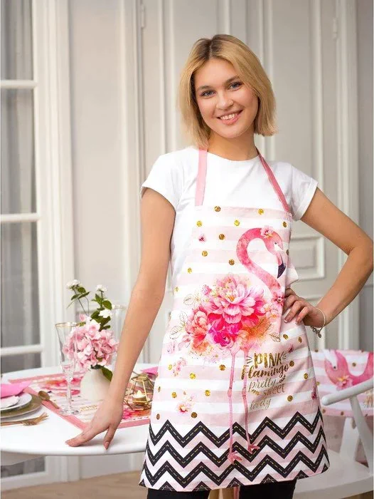 Фартук "Этель" Pink flamingo 60х65 см см, 100% хл, саржа 190 гр/м2