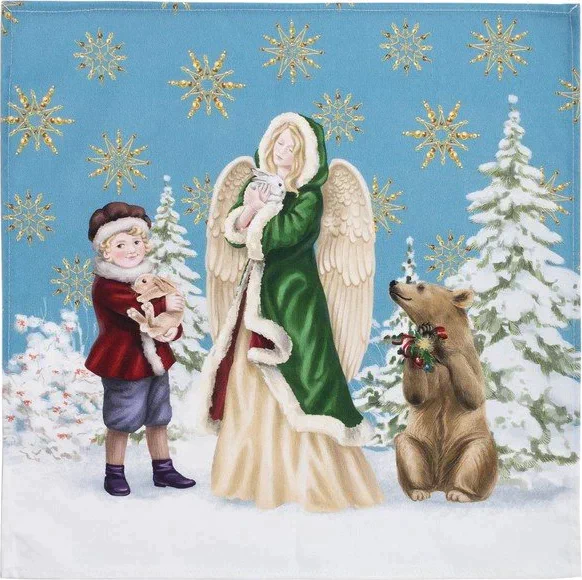 Набор столовый "Christmas time" скатерть 150х110см +/-3см с ГМВО, салф.40х40см-4 шт, хл100%