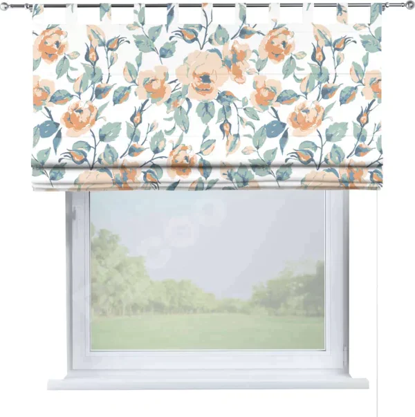 Римская штора на петлях «Винтажные розы»