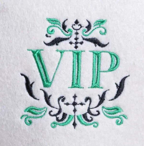 Шапка для бани с вышивкой  "VIP"