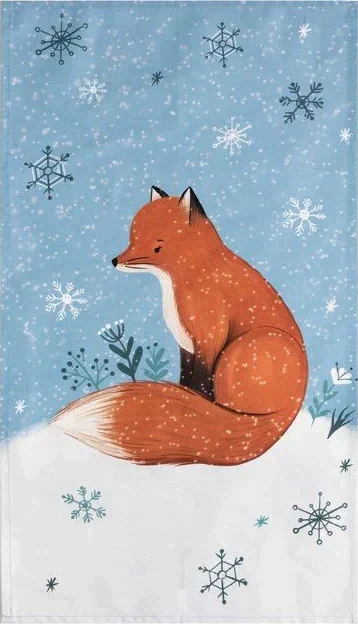 Набор подарочный Этель Snow fox: кух. полотенце и акс.