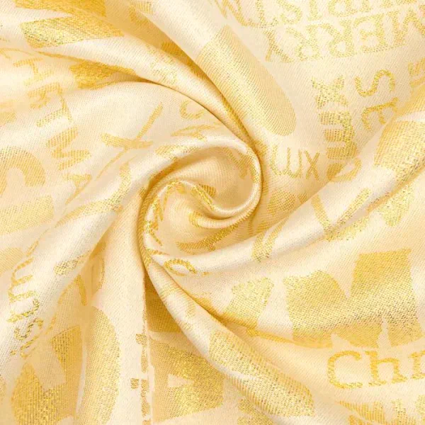 Скатерть Этель «Новый год: Merry xmas» цвет золотой, 142*220 +/-3 см, 115 ±10 гр, 100% п/э