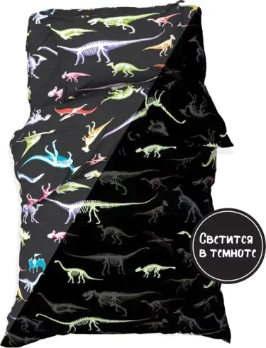 Постельное бельё Этель 1,5 сп "Dino skeleton" 143х215 см, 150х214 см, 50х70 см -1 шт, 100% хлопок, бязь