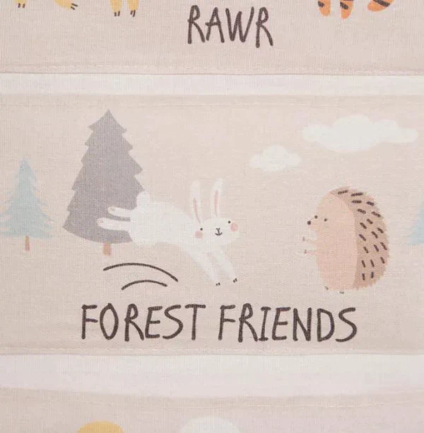 Кармашек текстильный Этель "Forest friends", 3 отделения, 34*63,5 см