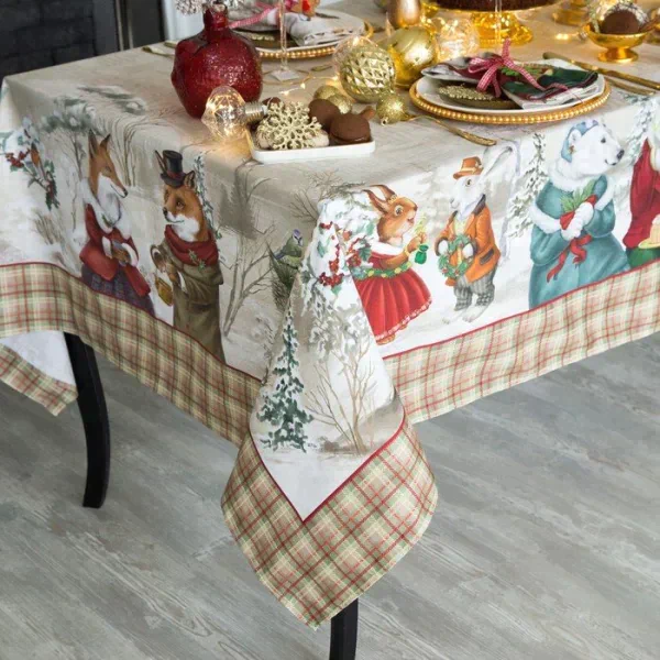 Набор столовый "Winter holidays" скат.150х110см +/-3см с ГМВО, салф.40х40см-4 шт, хл100%