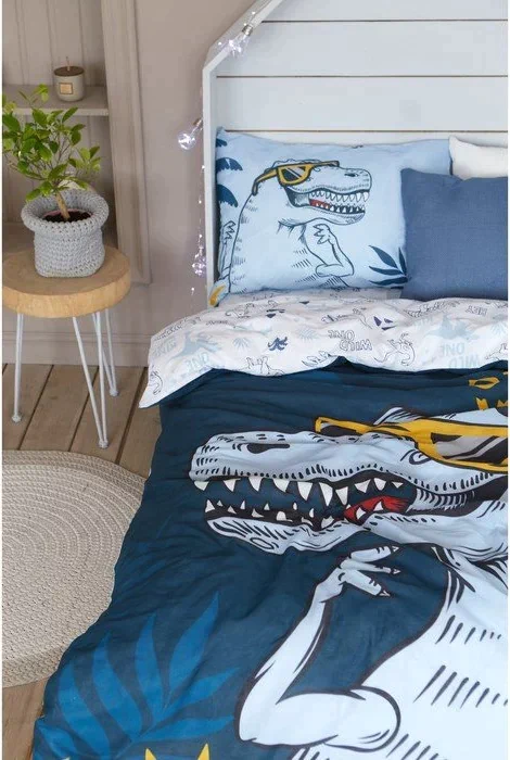 Постельное бельё Этель 1.5 сп "T-Rex king" 143х215 см, 150х214 см, 50х70 см -1 шт, 100% хлопок, бязь