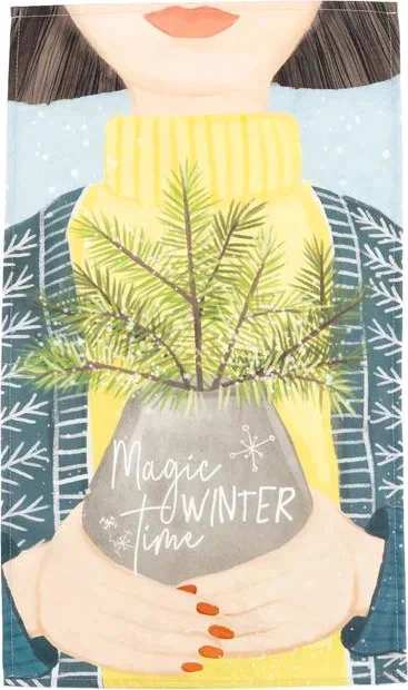 Набор подарочный Magic winter кухонное полотенце, прихватка, силиконовая форма