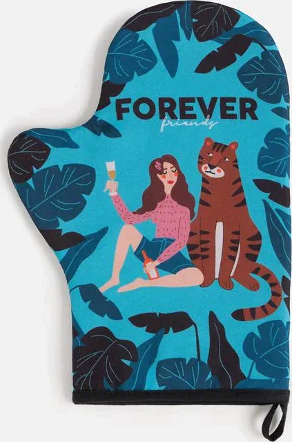 Новогодний набор подарочный Forever варежка-прихватка, лопатка силикон