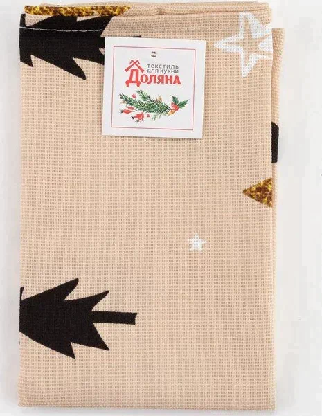 Полотенце "Доляна" Christmas mood 40х70см, 100%хл, рогожка 164 г/м2