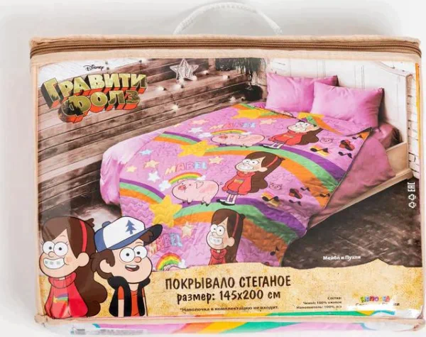 Покрывало детское «Непоседа» 1,5 сп , «Gravity Falls Мейбл и Пухля», 145х200см поплин 105 гм хл100%