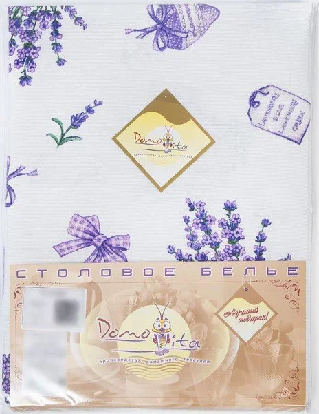 Скатерть 110х150 см "Сиреневая дымка (мини)", рогожка, хл 100%
