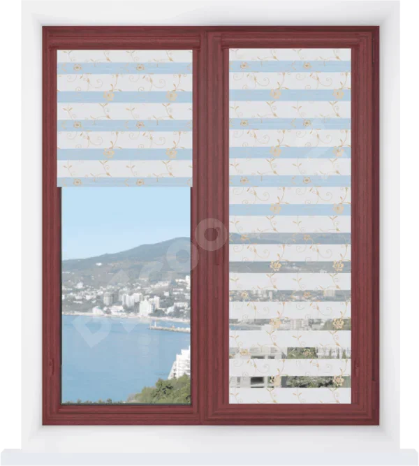 Рулонная штора День-ночь Уни 2 Elegant белый