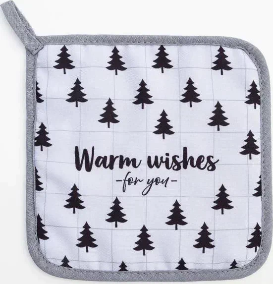 Набор кухонный Warm wishes: варежка-прихватка 20х28см, прихватка 17х17см, 35% х/л,65% п/э