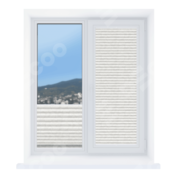 Штора плиссе Раджа белый , ширина от 20 см