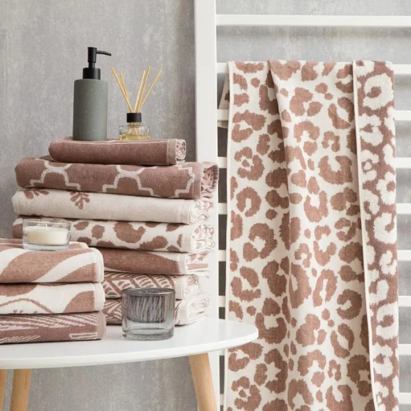 Полотенце махровое Этель Leopard беж, 50х90 см, 100% хл, велюр, 420 гр/м2