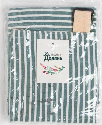 Фартук Доляна «Полоса синяя» вид 2 65 х 70см, 100%пэ