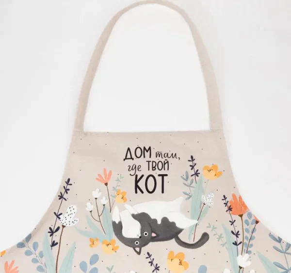 Фартук "Этель" Meow 60*70 см, 100% хлопок, саржа 190 г/м2