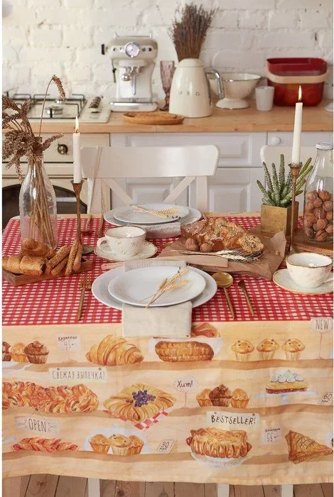 Скатерть "Этель" Bakery house 220х147 см, 100% хлопок, репс 210 г/м2