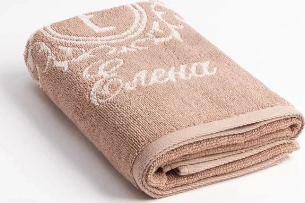 Полотенце именное махровое "Этель" Елена 50х90см, 100% хлопок, 420гр/м2