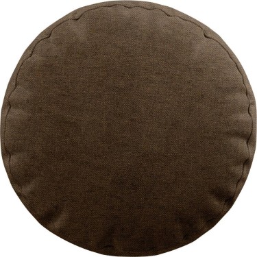 Подушка круглая Cortin лён димаут тёмно-коричневый
