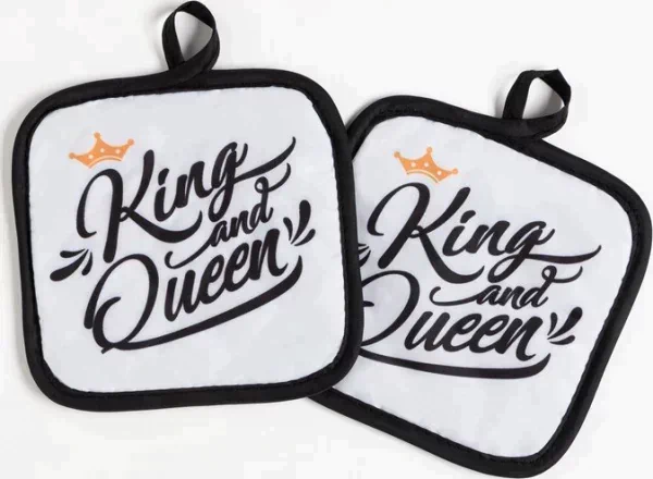Кухонный набор (2 предмета) Доляна Queen, прихватка 17х17 см - 2 шт, 100% п/э