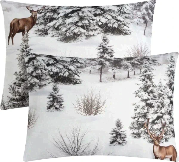Комплект наволочек Этель Snow forest, 50х70 см - 2 шт, 100%хлопок, поплин