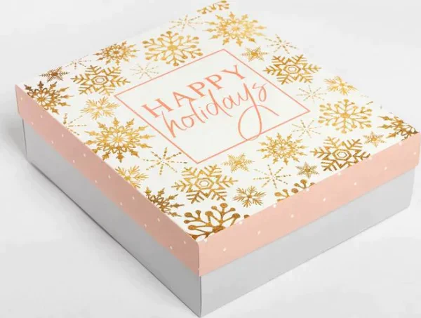 Подарочный набор новогодний "Happy holidays" полотенце и акс