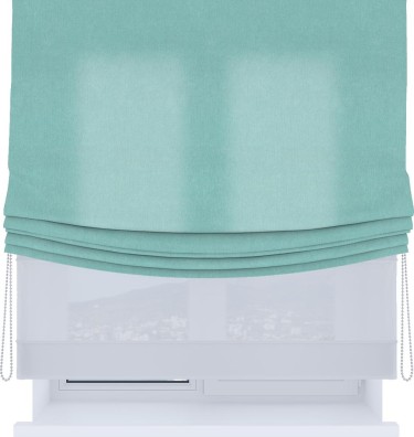 Римская штора «Кортин», день-ночь с мягкими складками, вельвет тиффани