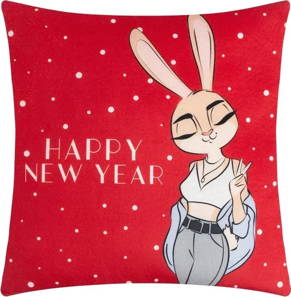 Подушка-плед Этель Happy new year, подушка 40*40±3 см, плед 100*150 см 100%п/э, 280 г/м2