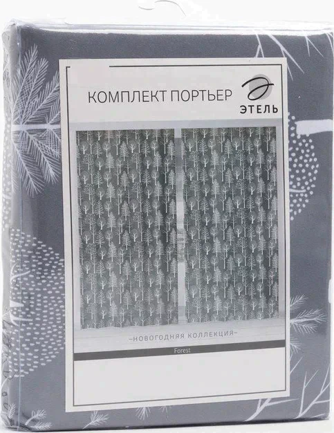 Комплект штор "Этель" Forest 145*260 см-2 шт, 100% п/э, 140 г/м2