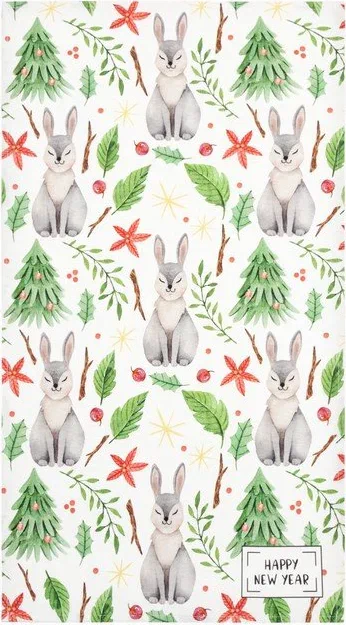 Полотенце "Этель" Rabbit and tree 40х73 см, 100% хл, саржа 190 гр/м2