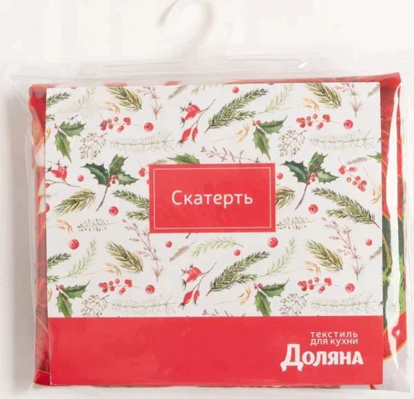 Скатерть Доляна «Новый год: Сказочное настроение» 110*145 +/- 2 см, 100% п/э