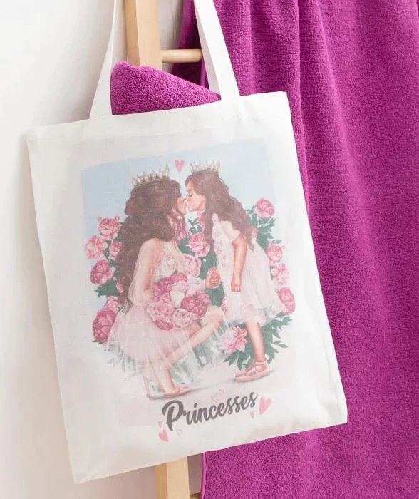 Полотенце в сумке Этель Brunette princess, 70х130 см, цвет фуксия, 100% хлопок