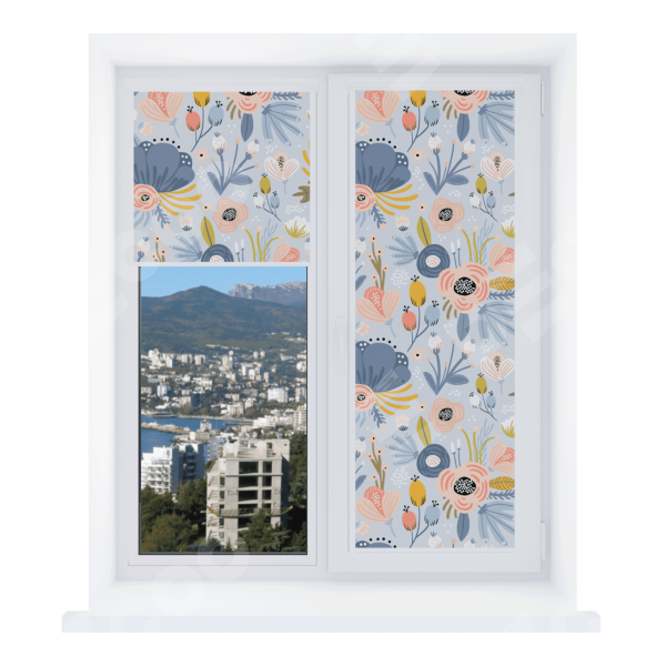 Рулонная штора Уни 2 с принтом Волшебные цветы