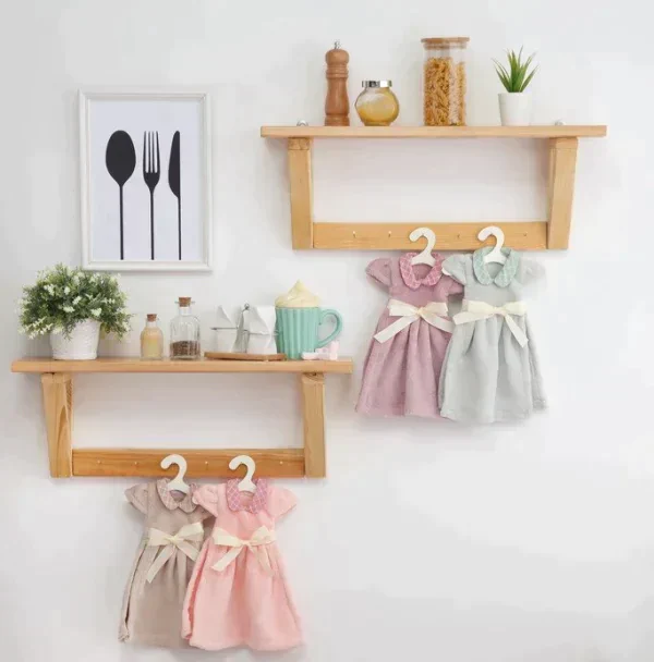 Кухонное полотенце Этель "Платье" 25*30см, цв. бежевый,100% п/э
