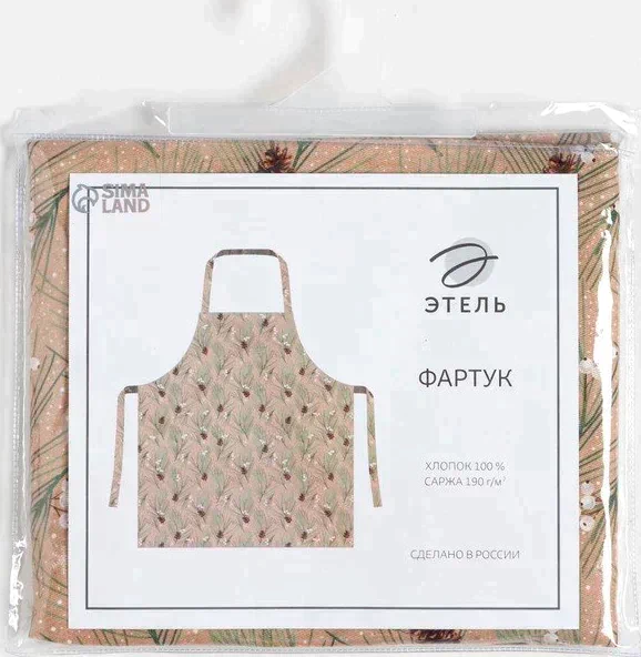 Фартук Этель "Spruce branches" 60х70см, 100%хл, саржа 190 г/м2