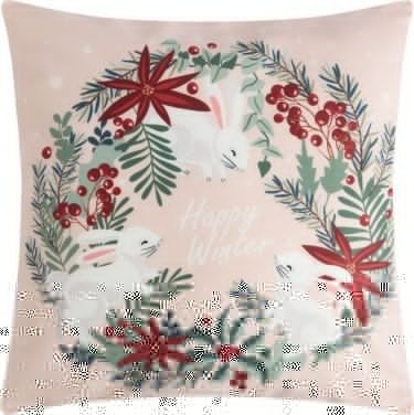 Наволочка на подушку Этель "Happy winter", 40*40 см, 100 п/э, велюр