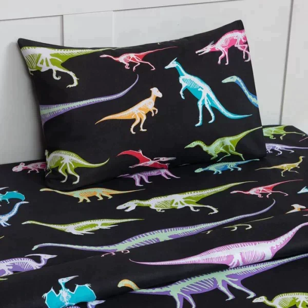 Постельное бельё Этель 1,5 сп "Dino skeleton" 143х215 см, 150х214 см, 50х70 см -1 шт, 100% хлопок, бязь