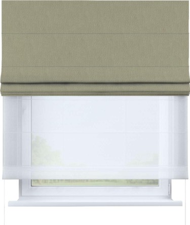 Римская штора «Кортин», канвас латте, день-ночь