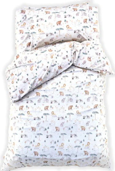 Постельное бельё Этель 1,5 сп "Cute animals", 143х215 см, 155х214 см, 50х70 см -1 шт, 100% хлопок, сатин