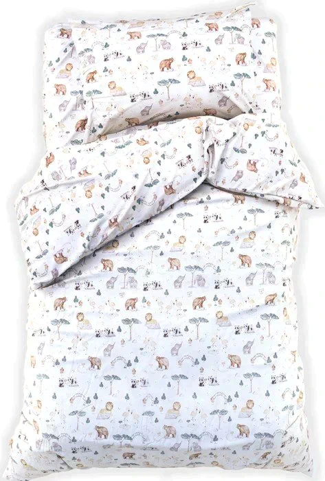 Постельное бельё Этель 1,5 сп "Cute animals", 143х215 см, 155х214 см, 50х70 см -1 шт, 100% хлопок, сатин