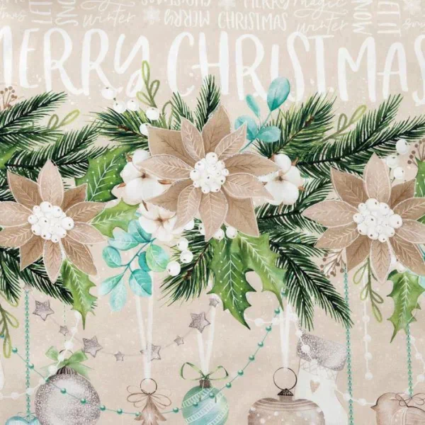 Дорожка на стол "Beautiful Сhristmas" 40*147 см, 100% хл, саржа 190гр/м2