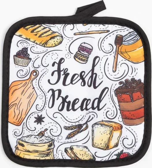 Кухонный набор (2 предмета) Этель Fresh bread, прихватка 17х17 см, варежка 26х16 см, 100% п/э