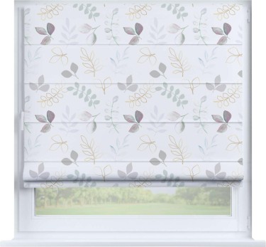 Римская штора «Кортин» на створку «Весенняя акварель»