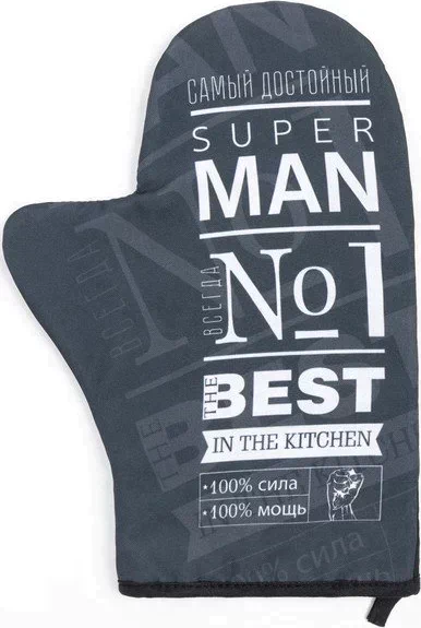 Варежка-прихватка Super man 20х28см,35% х/л,65% п/э,ватин 250г/м2