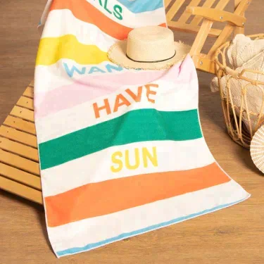Полотенце пляжное Этель "Girls wanna have sun" 70*140 см,100%п/э,250гр/м2,