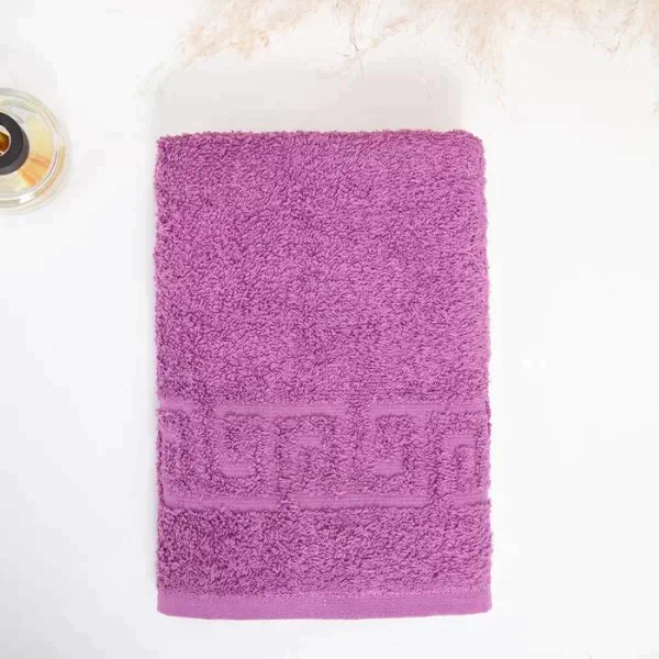 Полотенце махровое с греческим бордюром 50х90 см, AMETHYST, хлопок 100%, 430г/м2