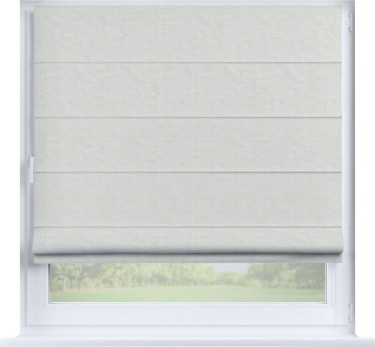 Римская штора «Кортин» на створку, ткань лён молочный